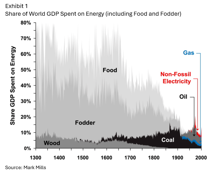 Share of World GDP Spent on Energy (including Food and Fodder)